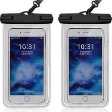 TNP 高級色彩掛繩手機防水包, 2個, 黑色