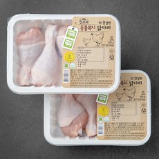 참프레 동물복지 인증 닭다리 (냉장), 300g, 2개