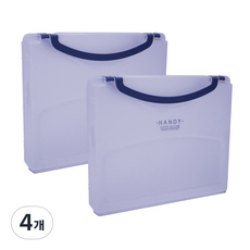 핸디 화일 케이스 5cm, 청색, 4개