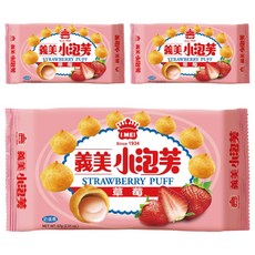 義美 小泡芙 草莓, 57g, 3包