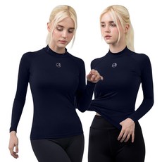 ARMEDES 女款長袖高領涼感瑜珈登山騎行健行基礎層內搭上衣 R-251 1+1 共2件