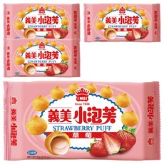義美 小泡芙 草莓, 57g, 4包