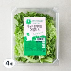 그린래빗 무농약 인증 유러피안 더블믹스 샐러드, 100g, 4개