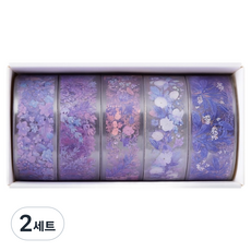 微笑設計紙膠帶 1.5cm x 2m 5款組, 2套, style2