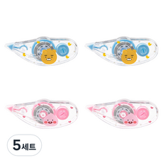카카오프렌즈 리틀프렌즈 수정 테이프 S 2종 x 2p 세트, 라이언, 어피치, 5세트