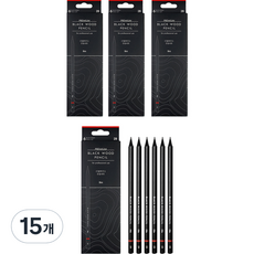 ibis 黑木鉛筆 2B 套裝, 黑色, 15個