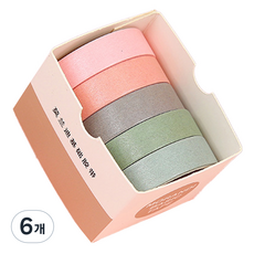 라이크존 다이어리 마스킹테이프, 타입L, 6개