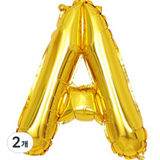 팡파티 레터링 알파벳 풍선 A 40cm, 골드, 2개