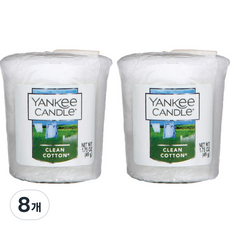 YANKee CANDLe 許願蠟燭, 潔淨棉, 49g, 8個