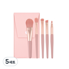 러블리 핑크 메이크업 브러쉬 5종 세트, 5세트, 혼합색상