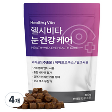 헬시비타 강아지 눈 건강 케어 영양제, 4개, 눈물개선/눈건강, 180정