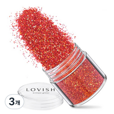 러비쉬 프리미엄 네일 글리터 10g, LVS-006 레드마그마골드, 3개