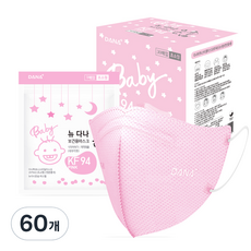 뉴다나온숨 하모니스타일 초소형 KF94, 연분홍색, 2개, 30개입