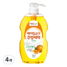 탐사 베이킹소다 주방세제 오렌지, 780ml, 4개