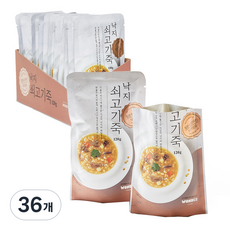 원더푸드 반려동물 죽 파우치, 혼합맛(낙지/쇠고기), 120g, 36개