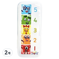 LE BARN Numberblocks 幼兒用無噪音餐具盒, 混合顏色, 2個