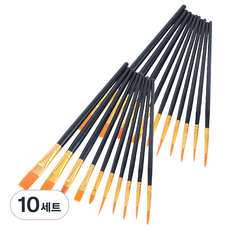 Keublancs 現代水彩壓克力畫筆10件組 黑色, 10種, 10套