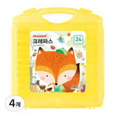 모나미 모니주 크레파스 중성, 24색, 4개