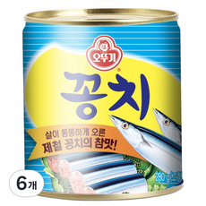 오뚜기 꽁치 통조림, 280g, 6개
