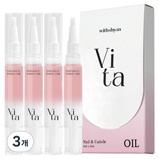 위드샨 큐티클 네일 오일펜 비타 에너지 4p, 3개, 16ml