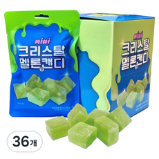 미니 크리스탈 멜론캔디, 36개, 60g