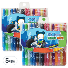 YOUNG ART 彩色鉛筆 自動式 男童用 2入, 16色, 5套