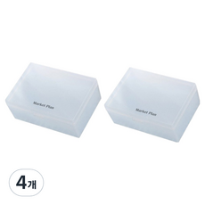 Market Plan 多功能小卡收納盒, 4個, 半透明