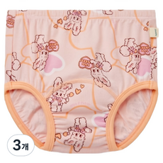 첨이첨이 유아용 IFC 여유 대나무 배변훈련팬티, 02 피치, 3개