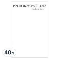 The Jonet 英文字樣白色牛皮紙 C, 40個