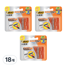 Big Triple Blade EasyClick 剃須刀片, 4入, 18個