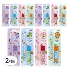 핑크풋 1000당근친구들 깎이샤프 4종 x 3p 세트, 2mm, 2세트