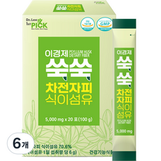 이경제 쑥쑥 차전자피 식이섬유 20p, 100g, 6개