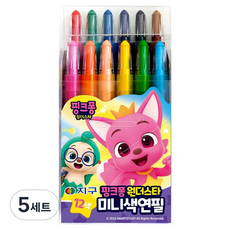 地球化學 PINKFONG碰碰狐迷你色鉛筆組, 5套, 12色