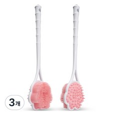 타미나요 로얄 프리미엄 바디브러쉬, 연핑크 + 화이트핸들, 3개, 1개입