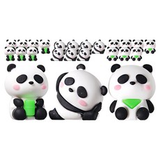 迷你橡皮擦 6入, 熊貓, 4個