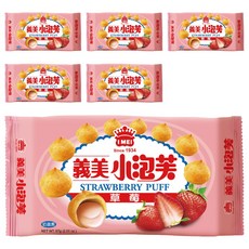 義美 小泡芙 草莓, 57g, 6包