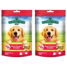 CLASSIC PETS 加好寶 狗餅乾，牛肉風味，幫助清潔牙垢，防潮夾鏈設計, 300g, 2包