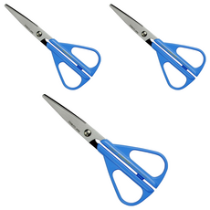 CANARY 長谷川刃物 先細剪刀 GBS-500-BU 黏著膠帶也俐落, 3支