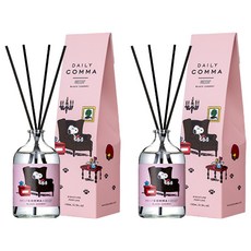 DAILY COMMA 史努比聯名香氛擴香瓶 粉色, 黑櫻桃, 100ml, 2瓶