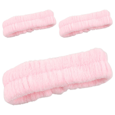 ICores 洗臉髮帶, 粉紅色, 3個