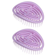 Brilliant Beauty 耀眼美人 QQQ彈性按摩洗頭梳 2個, 淺紫, 1組