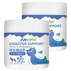 IN-Plus 11合1綜合腸益菌 多元平衡配方犬用保健品, GFN11益生菌, 280g, 調節消化機能, 益生菌, 2罐