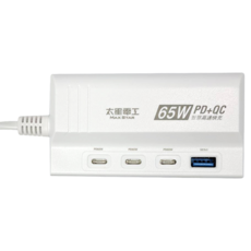 MAX STAR 太星電工 速充寶PD65W氮化鎵快充延長線 OS6301 1.2m, 白色, 1個