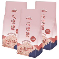 統一生機 玫瑰鹽, 450g, 3袋
