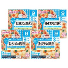 WAKODO 和光堂 西式便當 Set 2入 (雞肉蔬菜燴飯, 鮭魚白醬燉煮), 9個月以上寶寶適用, 無色素, 無防腐劑, 無香料, 雞肉+鮭魚味, 160g, 4盒