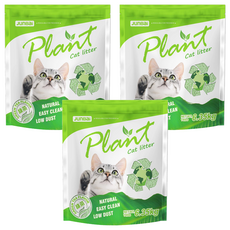 doter 寵愛物語 輕植系貓砂 極細型 食物用原料製成 易溶解 適用於馬桶 輕鬆清理 方便快捷, 6.35kg, 3包, 綠茶清香