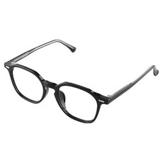 NUELEMEN 時尚方形透明日常纖薄膠框眼鏡框 無鏡片