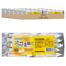 SUKHI 流芯蛋酥 白巧克力, 12袋, 200g