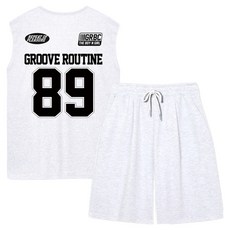 ILLUSO 男女通用 特殊雙面布 Repit Routine 89 百慕達單褶運動無袖上衣 + 短褲套裝