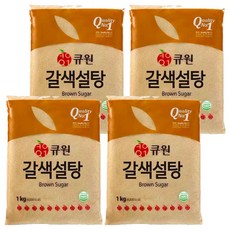 큐원 갈색설탕, 1kg, 4개